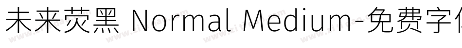 未来荧黑 Normal Medium字体转换